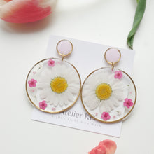 Charger l'image dans la galerie, Boucles d'oreilles duo rose - rond (XXL)