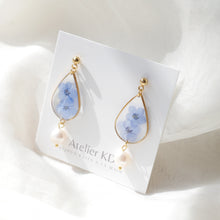 Charger l'image dans la galerie, Boucles d'oreilles Perla myosotis - goute