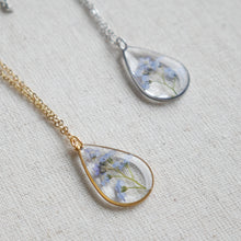 Charger l'image dans la galerie, Collier Myosotis - goute (grand)