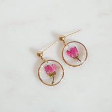Cargar imagen en el visor de la galería, Boucles d'oreilles Rosa - rond (moyen 16mm)