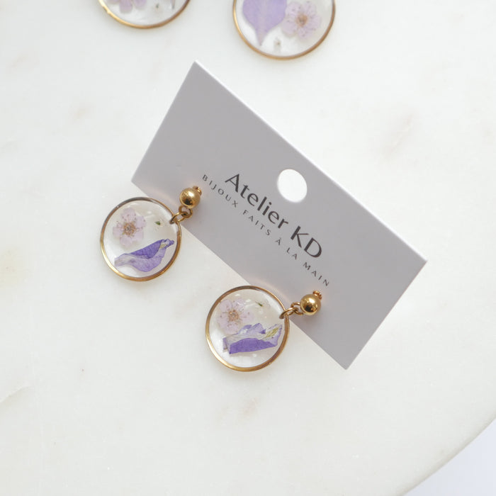 Boucles d'oreilles Léa - rond (moyen 15mm)