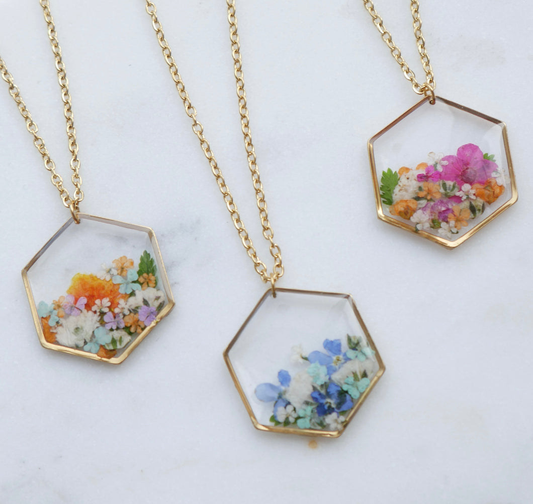 Collier bouquet - hexa (moyen)