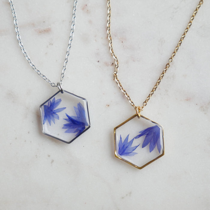 Blu necklace - hexa (medium)