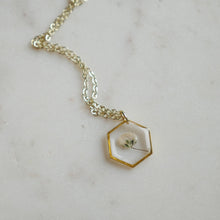 Load image into Gallery viewer, White Sigh Necklace - hexa (small)
