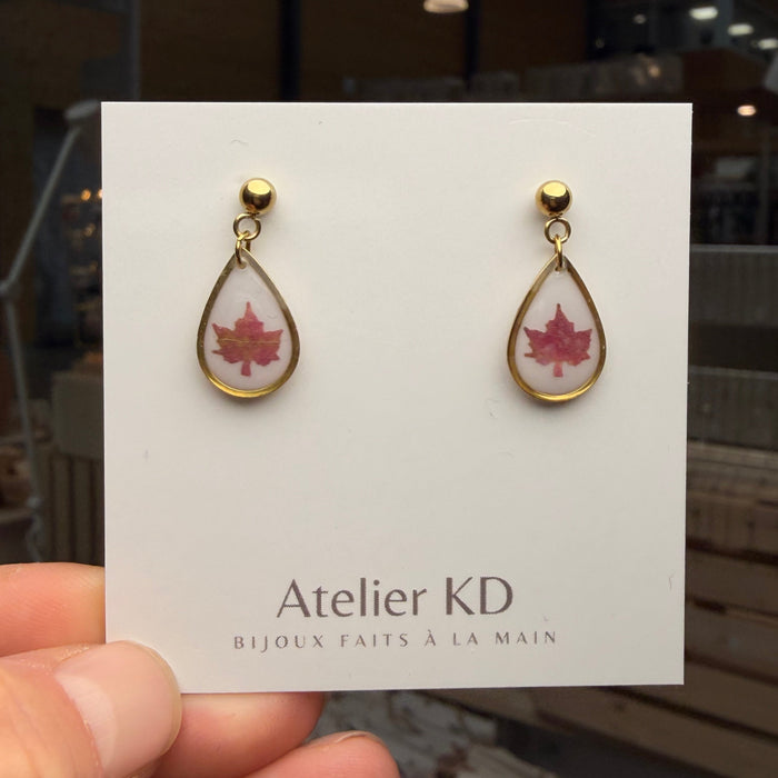 Boucles d’oreilles Erable - goute
