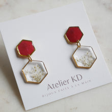 Load image into Gallery viewer, Wild duo earrings - medium hexa
