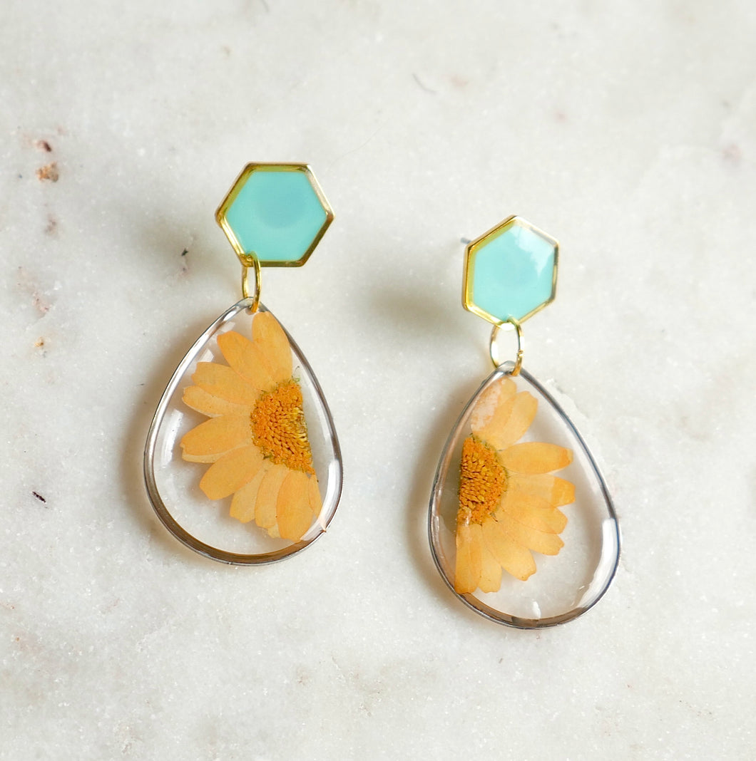 Margot orange duo earrings - drop