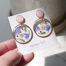 Load image into Gallery viewer, Spring pink duo earrings - XL
