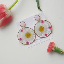 Cargar imagen en el visor de la galería, Boucles d&#39;oreilles duo rose - rond (XXL)
