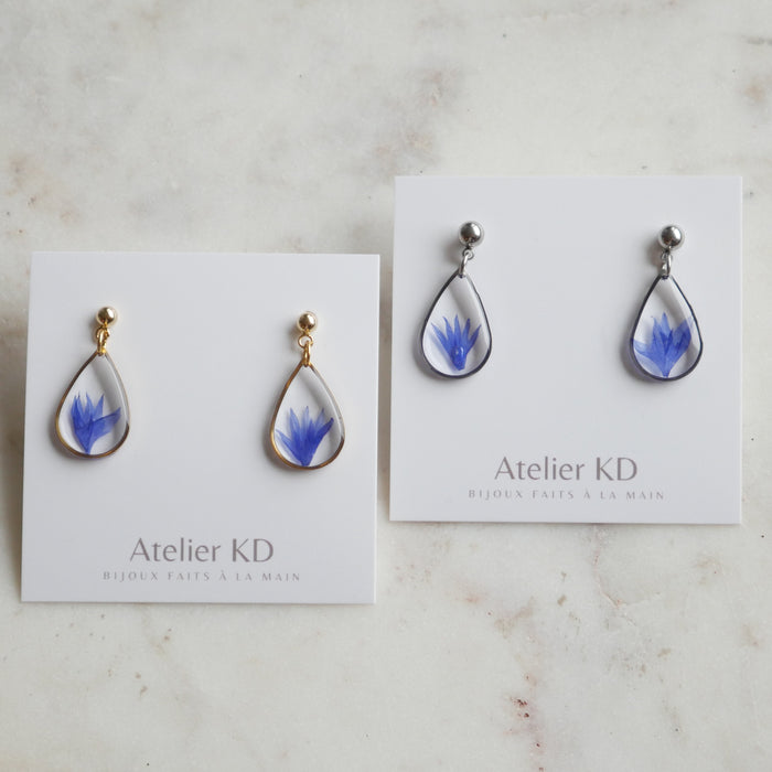 Boucles d'oreilles Blu - goutte (médium)