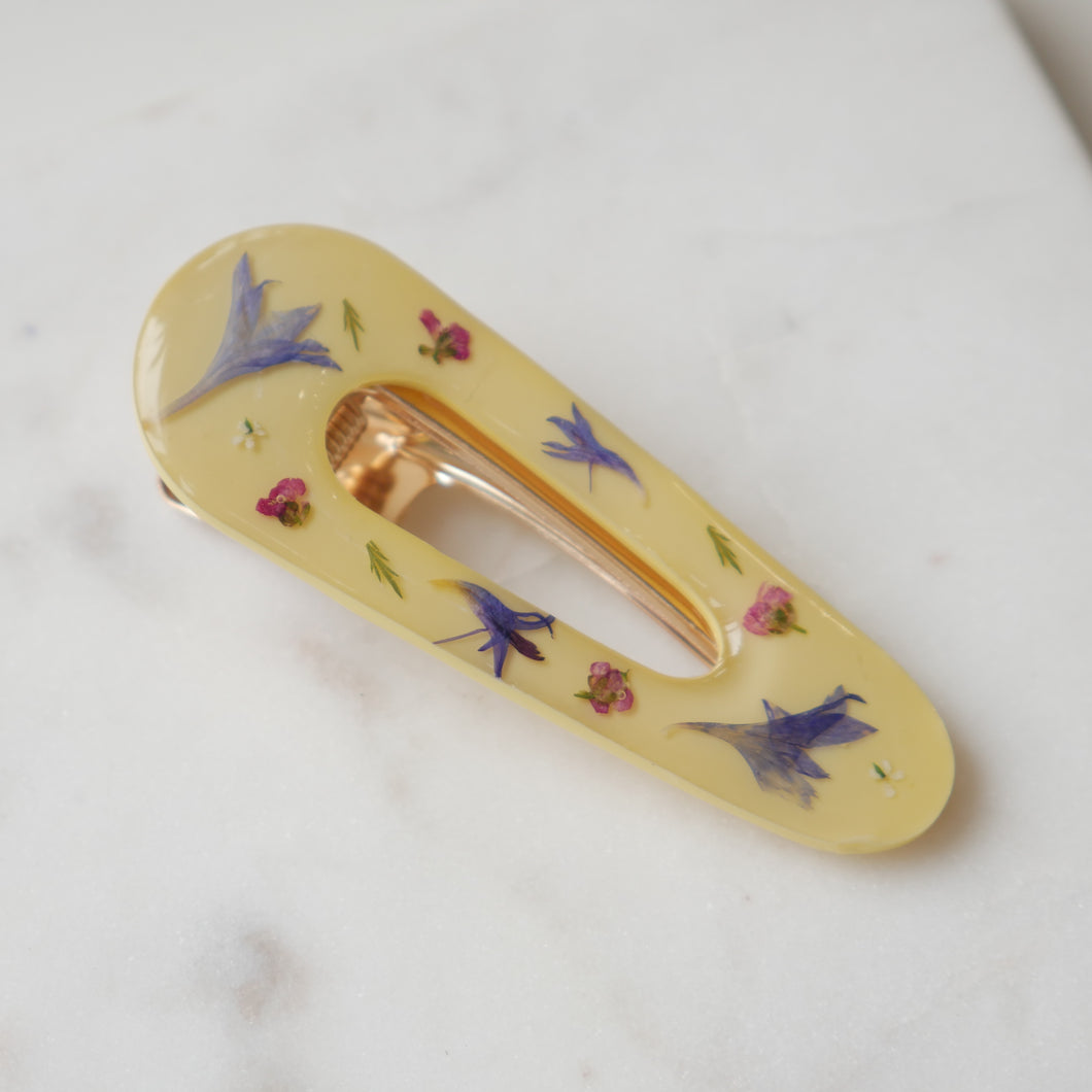 Barrette à cheveux - Maïa fond jaune