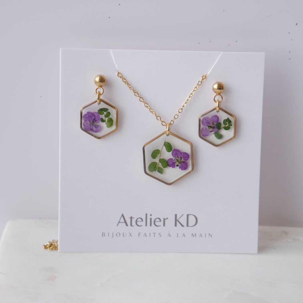 Parure Chloé avec Allyssum - Hexa