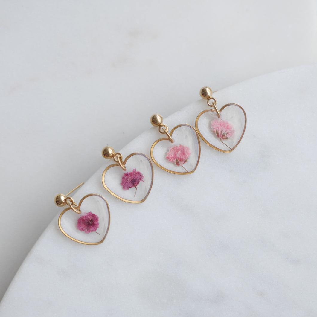 Boucles d'oreilles Gigi - coeur (moyen)