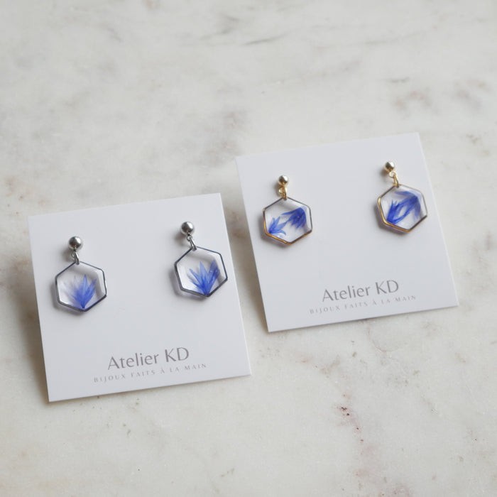 Blu earrings - hexa(medium)