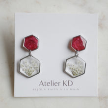 Load image into Gallery viewer, Wild duo earrings - medium hexa
