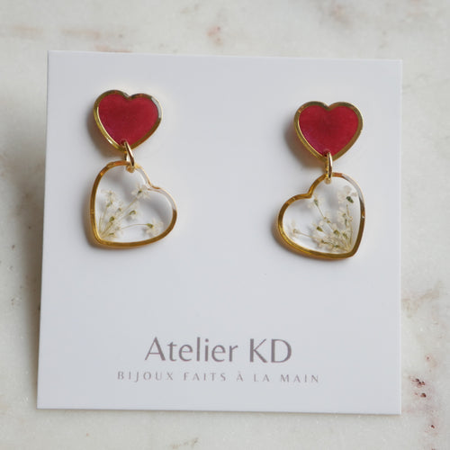 Boucles d'oreilles Coeur Nude - L'Atelier Français