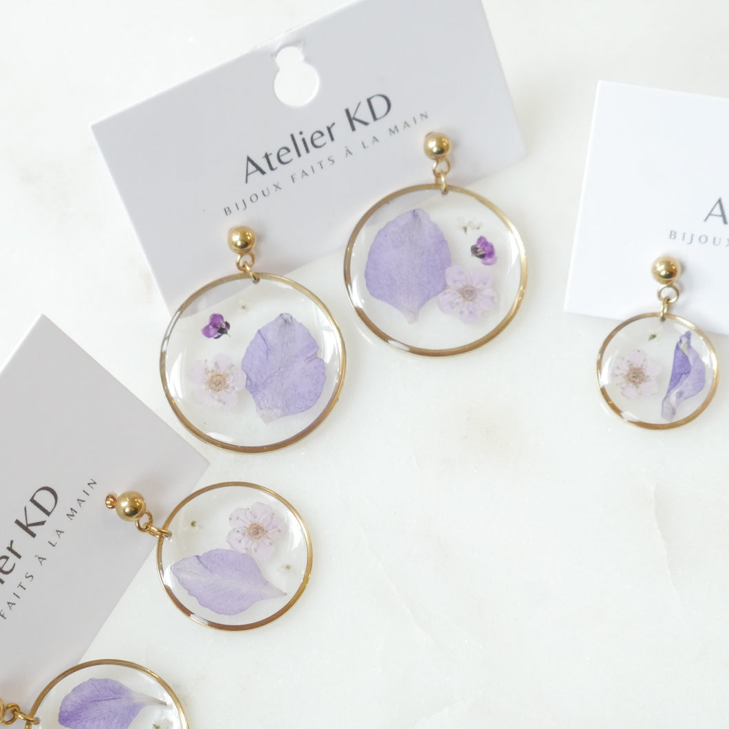 (Boucles d'oreilles Léa - rond (moyen 25mm)