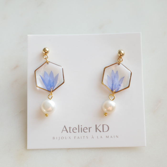 Perla Blu earrings - hexa