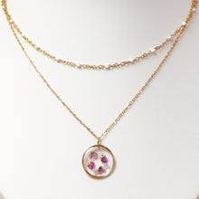 Charger l'image dans la galerie, Collier Lili version double - rond et chaine blanche (moyen 16mm)
