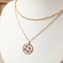 Charger l'image dans la galerie, Collier Lili version double - rond et chaine blanche (moyen 16mm)
