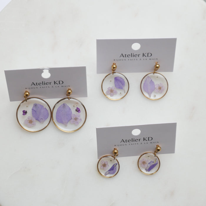 Boucles d'oreilles Léa - rond (moyen 20mm)