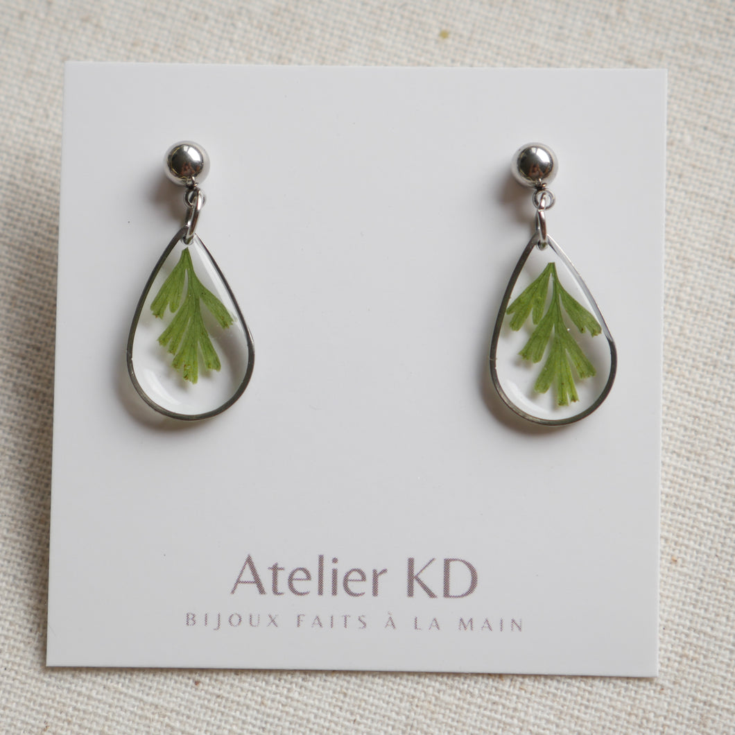 Fern earrings - drop (medium)