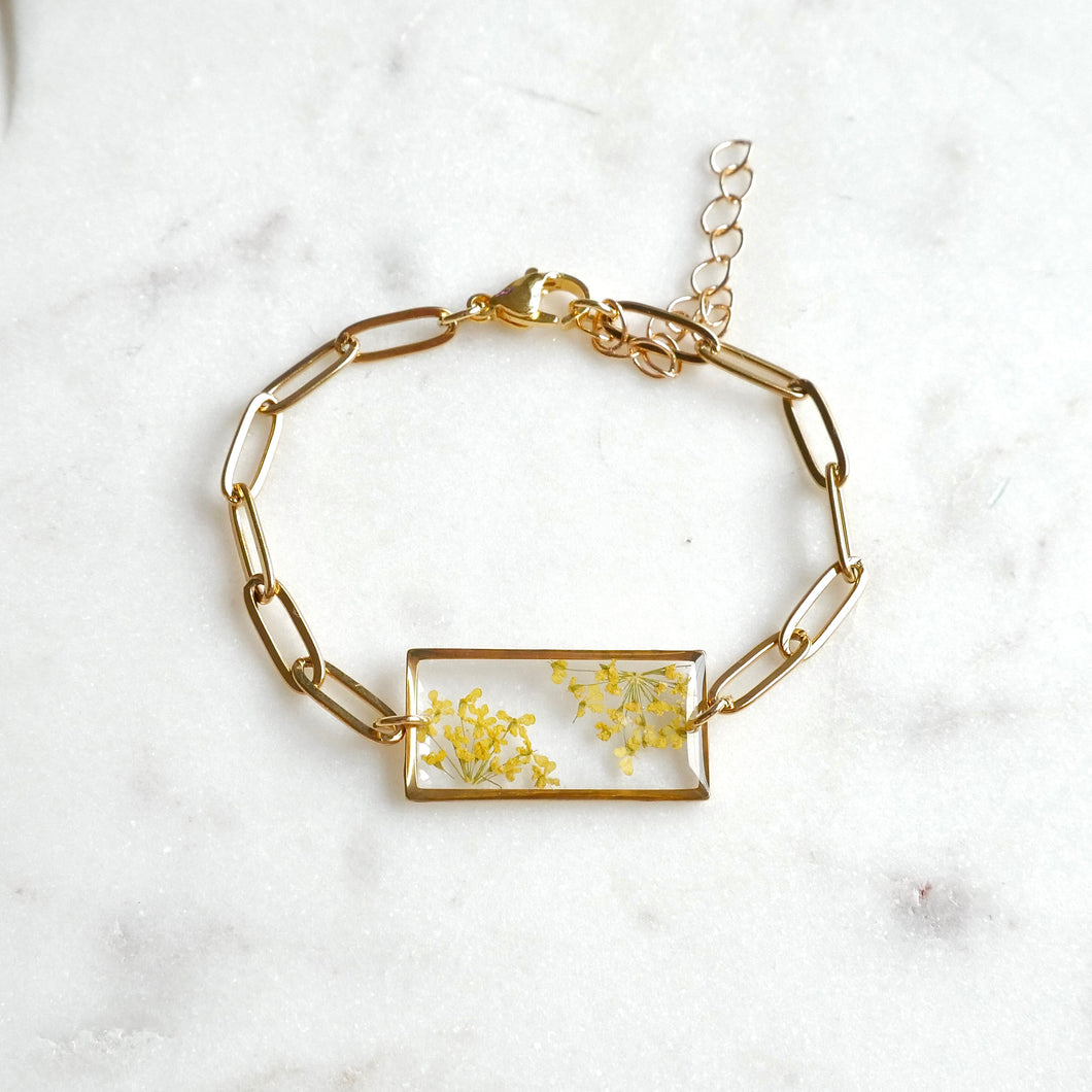 Yellow Estelle bracelet - medium rectangle