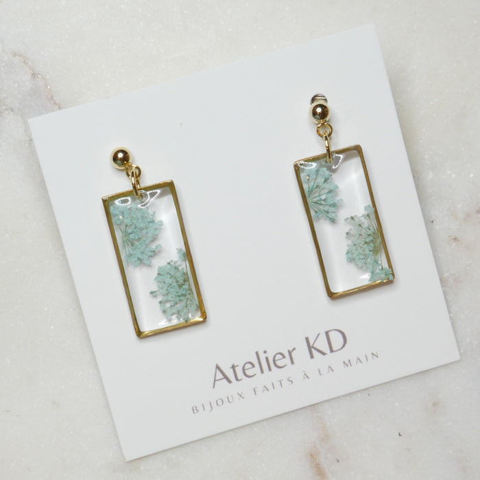 Estelle blue earrings - rectangle (medium)