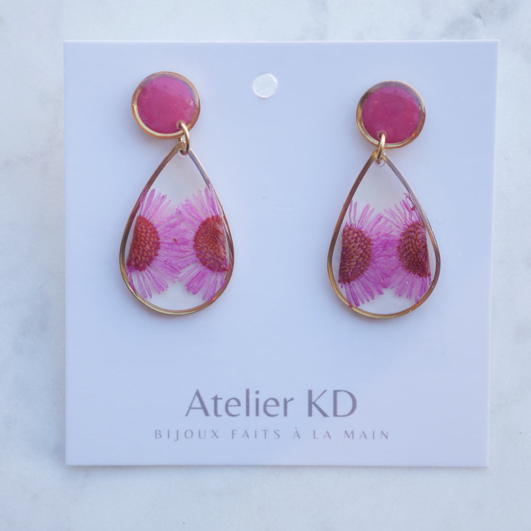 Margaux pink and night duo earrings - round (xl)