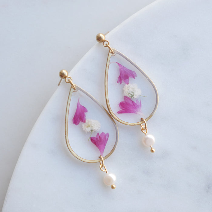 Lucy earrings - Perla - XL drops (22mm)