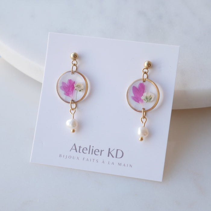 Lucy earrings - Perla - round (medium 16mm)
