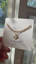 Cargar y reproducir el video en el visor de la galería, Collier double Théa
