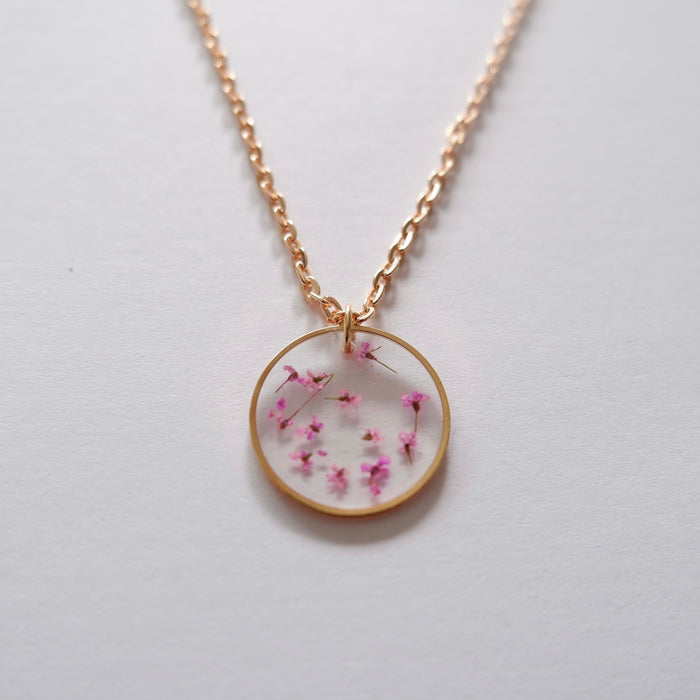 Collier Estelle rose - rond (moyen)