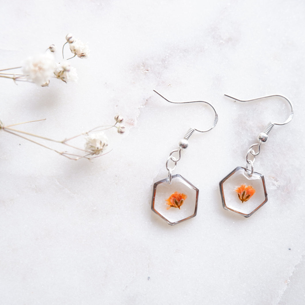 Boucles d'oreilles Gigi orange - hexa (petit)